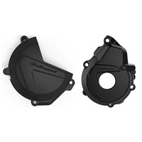 CLUTCH & IGNITION COVER PROTECTOR HUSQVARNA FE250/350 17-18 BLACK